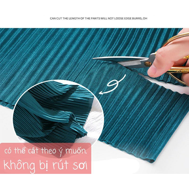 Quần Lụa Nữ Xếp Ly Có Thể Cắt Gấu Không Bị Rút Sợi