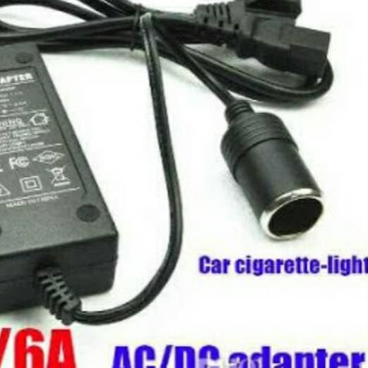 ☉ Ổ Cắm Bật Lửa Điện Tử 220V ac Sang dc 12V 6A Cho Xe Hơi ➣