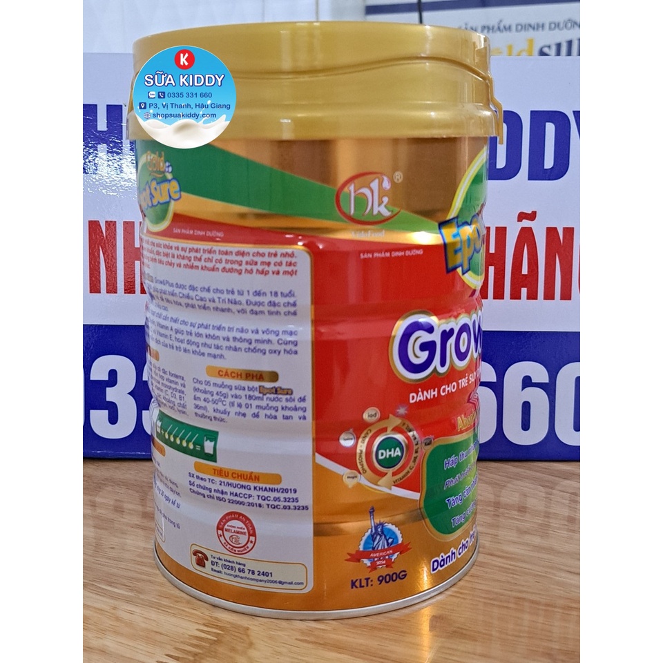 Sữa Epotsure Growplus 900g cho trẻ suy dinh dưỡng, thấp còi