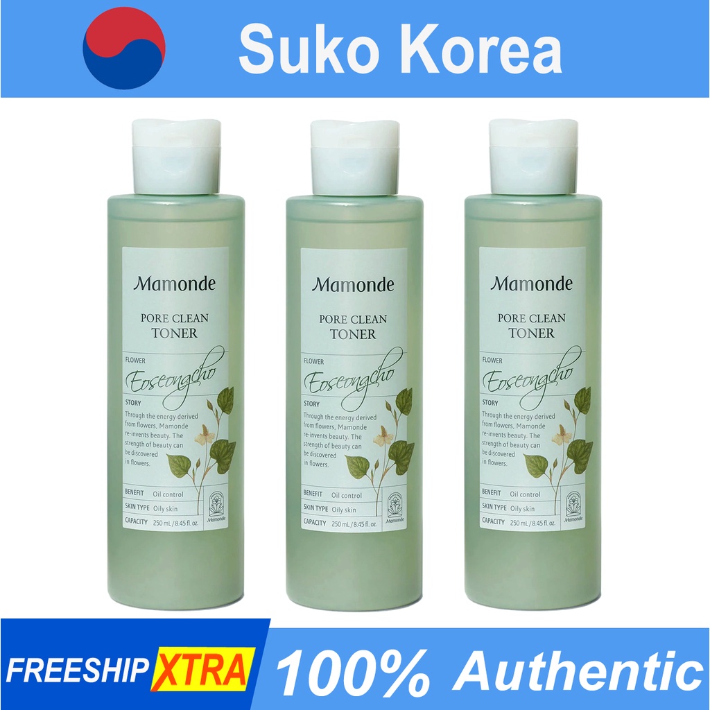 Nước hoa hồng diếp cá mamonde, Toner rau diếp cá Mamonde Pore Clean Eoseongcho chính hãng 250ml