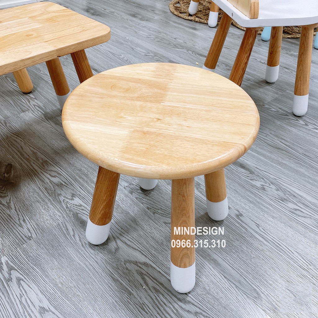 Ghế đôn tròn gỗ cho bé | BigBuy360 - bigbuy360.vn