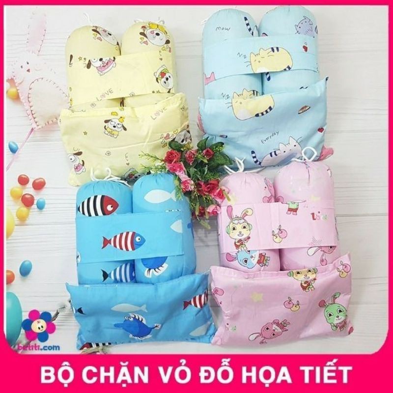 bộ gối + chặn vỏ đỗ giúp bé chống giật mình khi ngủ