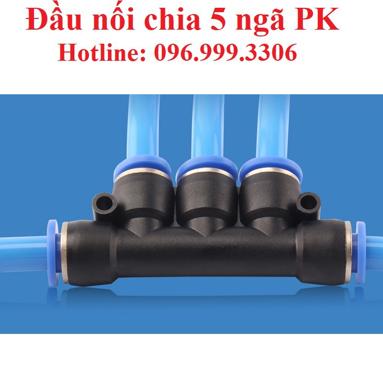 Đầu nối chia 5 ngã PK khí nén, phun sương chịu được áp suất cao đầy đủ kích cỡ giá sỉ