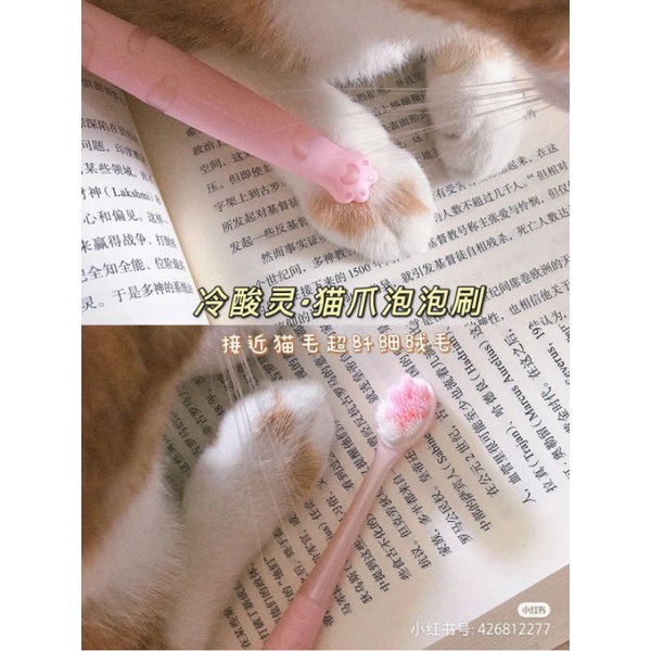Có sẵn - bàn chải đánh răng chân mèo cute dễ thương