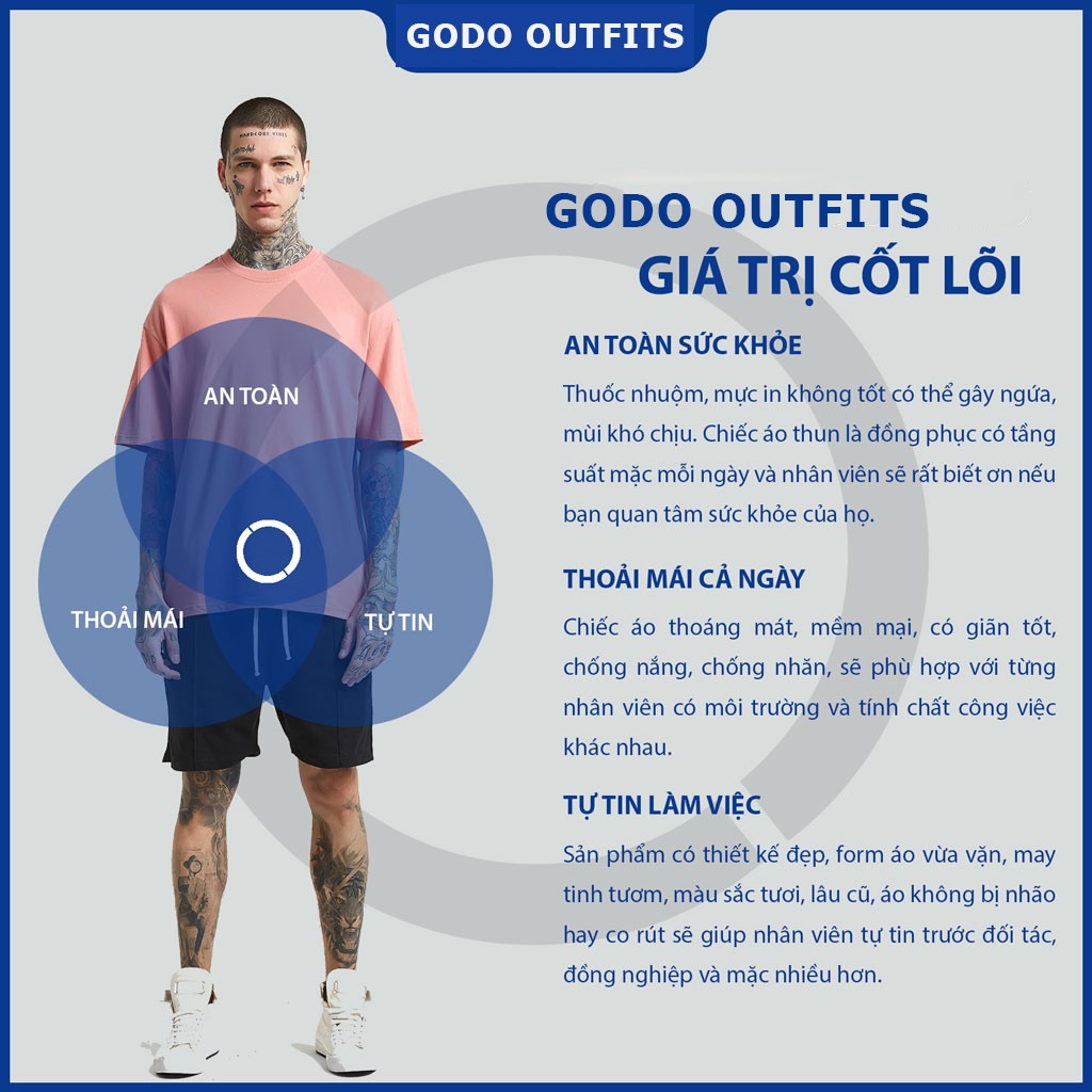 ⭐ ÁO THUN TAY LỠ NAM NỮ FORM RỘNG GODO OUTFITS IN SWAG ATO21