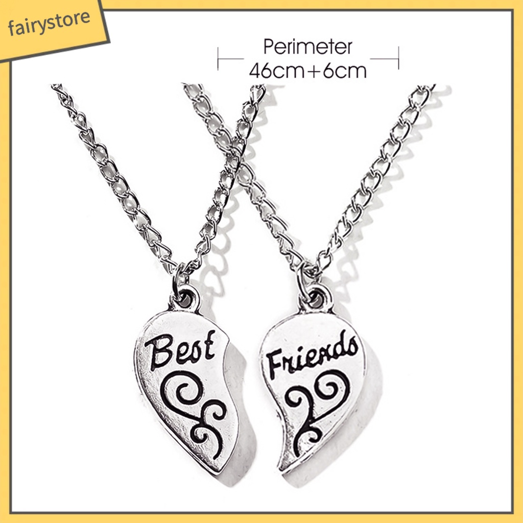 Set 2 Dây Chuyền Mặt Ghép Hình Trái Tim Cho Bạn Thân