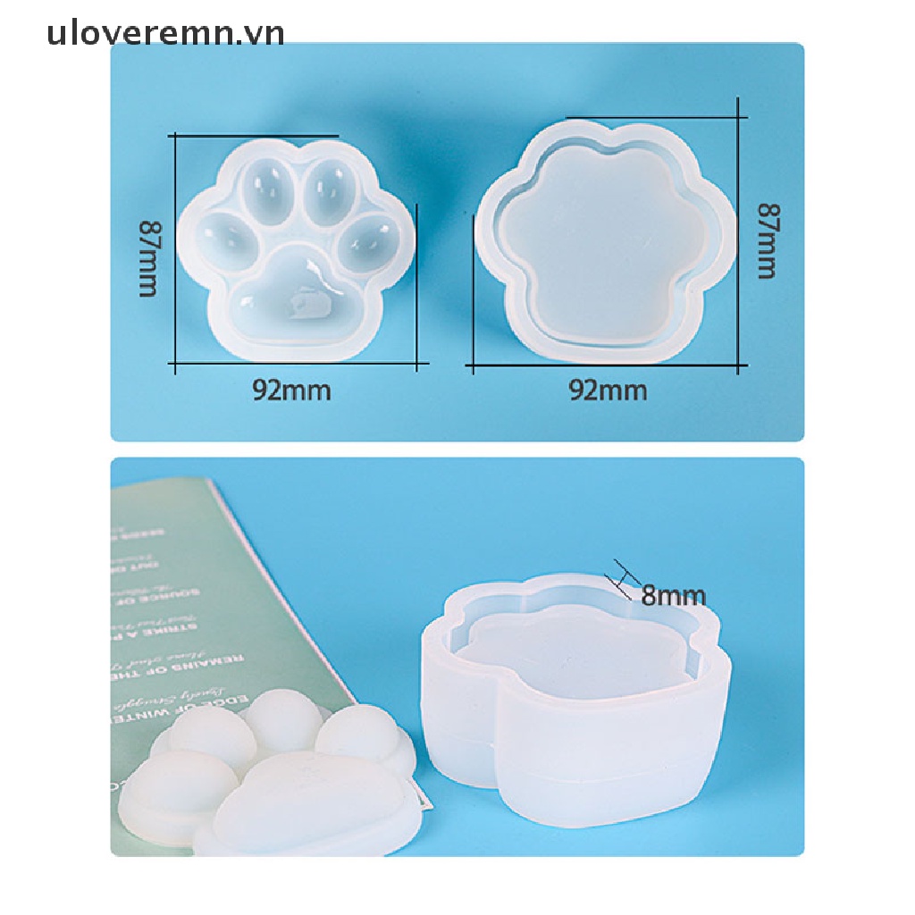Khuôn Silicone Tạo Hình Móng Vuốt Mèo Làm Hộp Trang Sức DIY