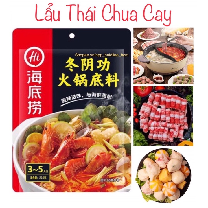 Lẩu Haidilao vị chua cay Thái (date mới)