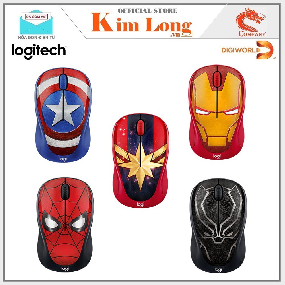 Chuột Logitech M238 không dây Marvel Collection - Chính hãng Digiworld | BigBuy360 - bigbuy360.vn