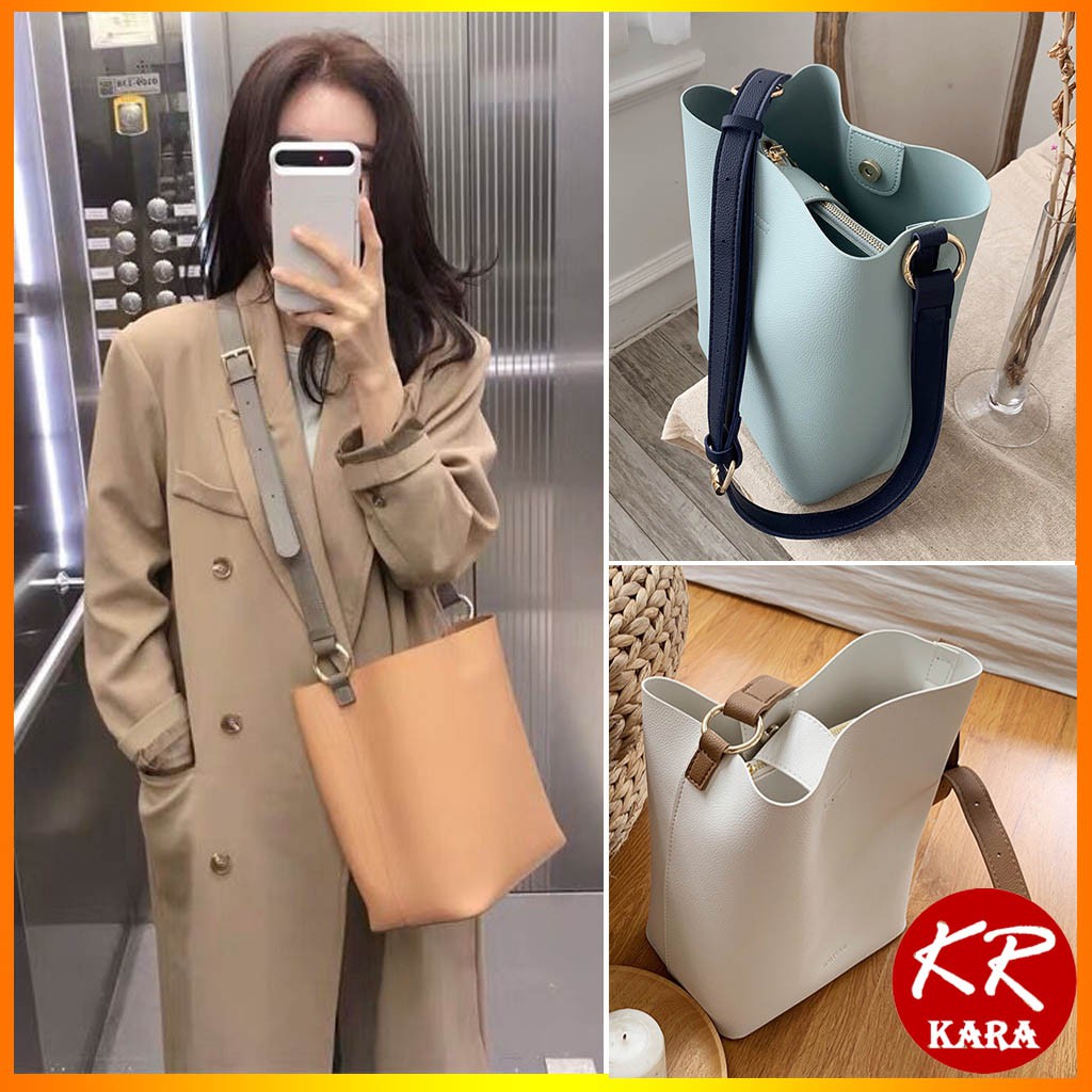 (Hàng loại 1) Túi Tote da nữ đeo chéo KR383- Da PU cao cấp, 3 ngăn vừa A4, Size 26, vừa đeo chéo vừa đeo vai- KARA 383