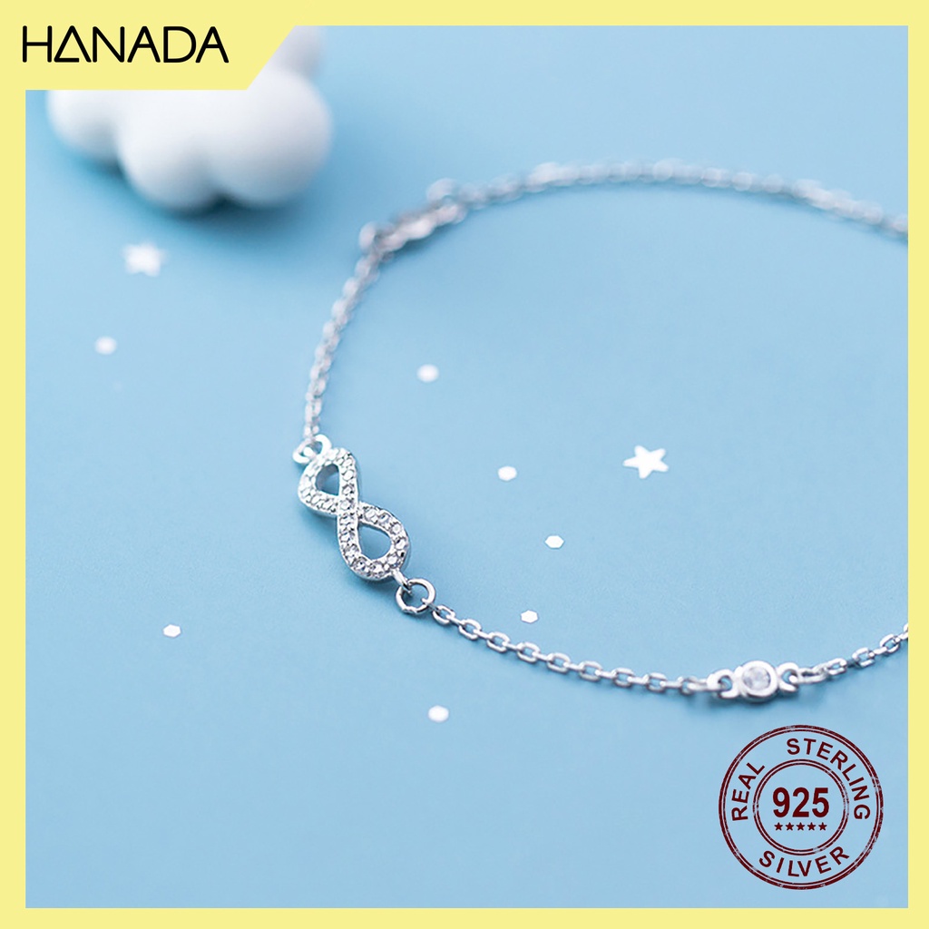 Lắc Tay Bạc 925 Hanada Vô Cực Đá 0235 I12