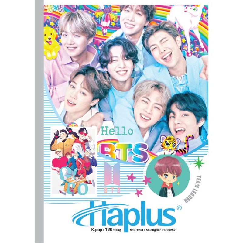 Vở Kẻ Ngang Hải Tiến mẫu Kpop (80 trang, 120 trang)