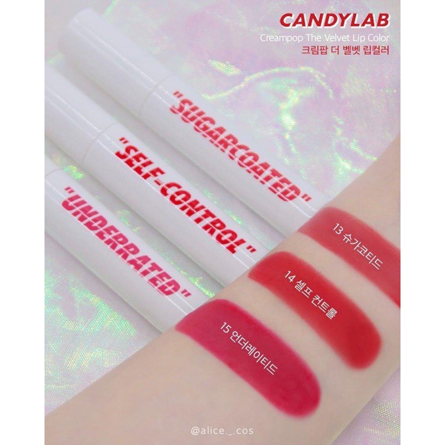 Son Kem Siêu Lì Candy Lab Cream Pop The Velvet Lip Color | Thế Giới Skin Care