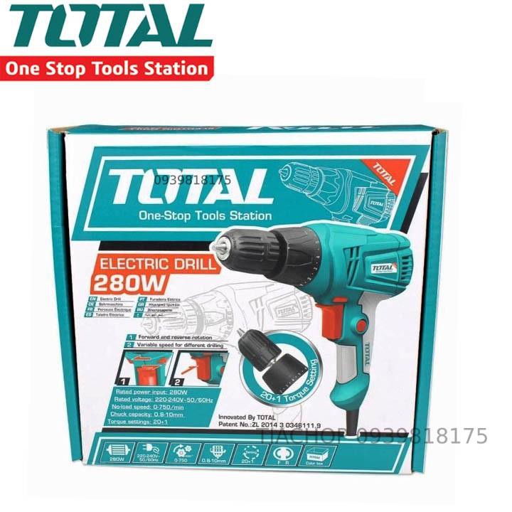 MÁY KHOAN VẶN VÍT 280W TOTAL TD502106