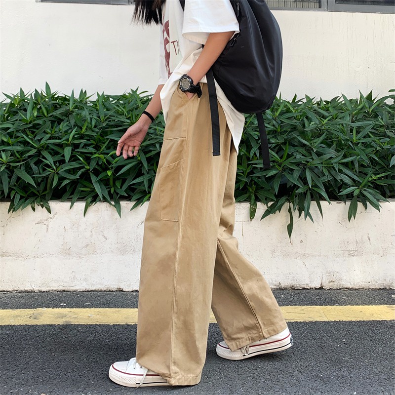 Quần ống rộng Lưng Cao Phong Cách Hàn Quốc Cổ Điển Thời Trang Cho Nữ