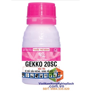 Gekko thuốc trị bệnh sinh học đặc trị sương mai phấn trắng cho cây trồng chai 50ml