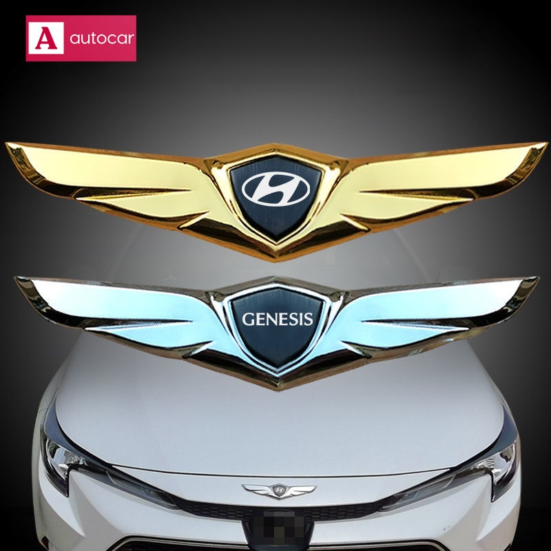 1 Miếng Dán Trang Trí Hình Đôi Cánh Bằng Kim Loại Cho Xe Hơi Toyota Honda Nissan Haval Isuzu MG Hyundai Suzuki Mitsubishi