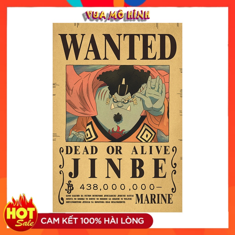 [Mã LIFE20KALL giảm 10% đơn 50K] Poster Truy nã đủ 138 nhân vật trong One Piece ( Tùy chọn sở thích)