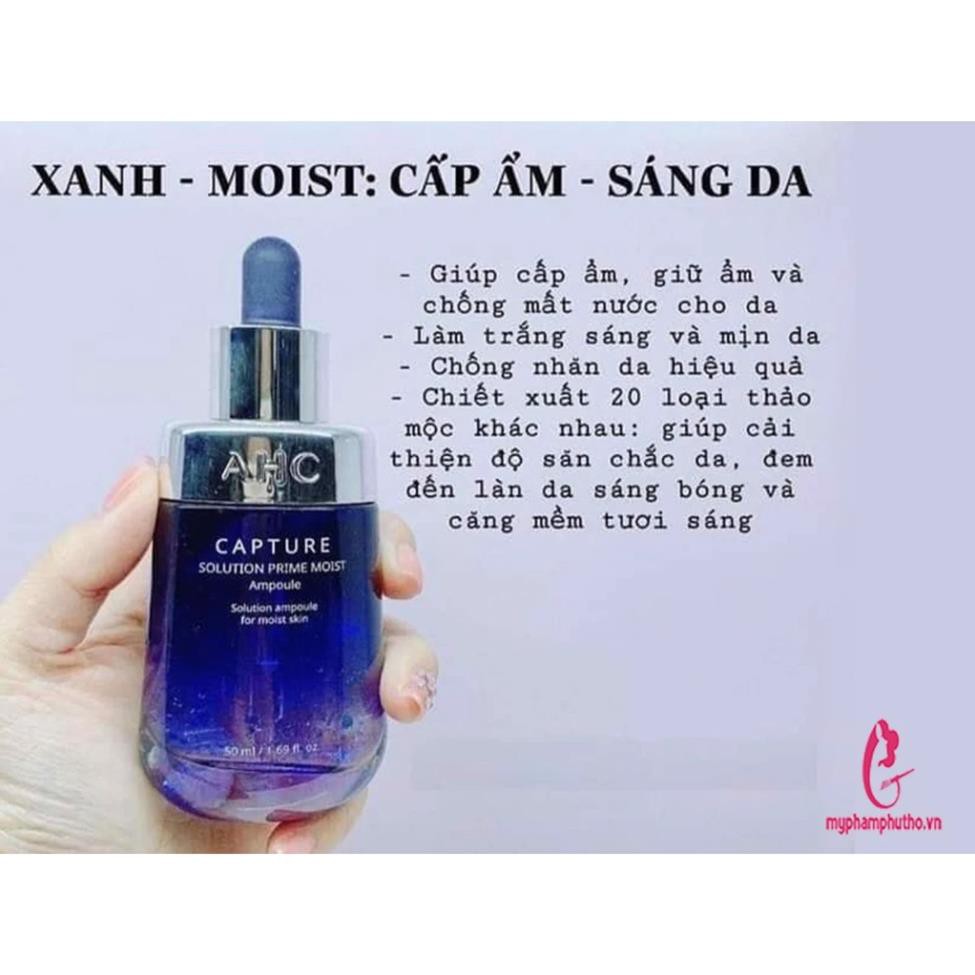 Serum AHC dưỡng trắng da dưỡng ẩm chống lão hóa Capture Solution PRIME Ampoule Vàng /  Xanh Dương / Đỏ Hàn Quốc 50ml