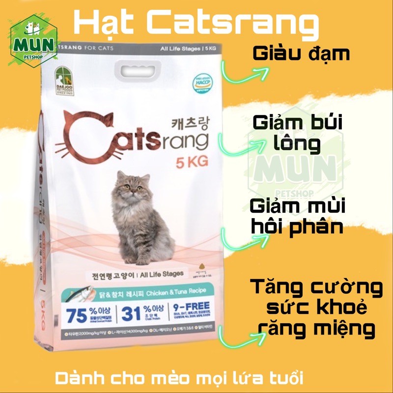 Thức ăn hạt cho mèo Catsrang 5kg