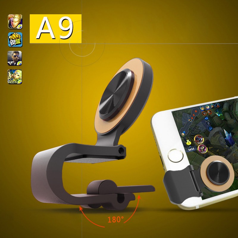 Nút bấm chơi game Mobile Joystick đế kẹp A9 nút bấm game mới chuyên cCho Ipad Tablet màn hình rộng màu vàng Chammart | BigBuy360 - bigbuy360.vn