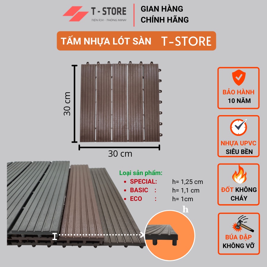 Tấm nhựa lót ban công SIENNA- Chuyên dụng cho trang trí sân vườn, sân thượng bể bơi, nhà tắm