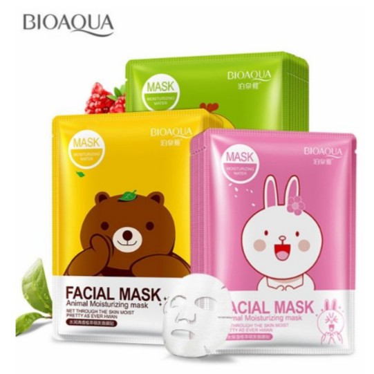 Mặt nạ dưỡng da Facial mask của Bioaqua gấu vịt thỏ