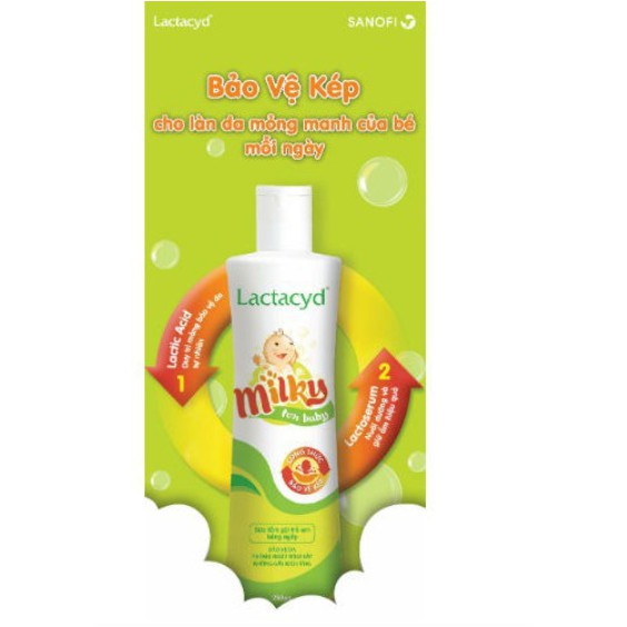 [SỈ=LẺ] Sữa Tắm Gội Trẻ Em Lactacyb Milk 250ml