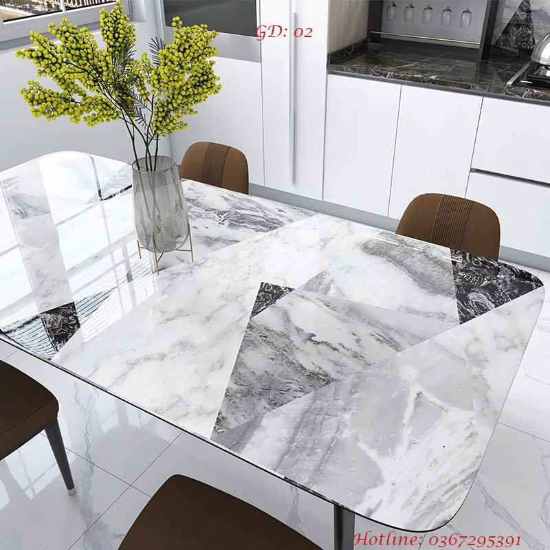 Decal giả đá chống dầu mỡ dán bếp , giấy dán tường vân đá dán tủ, mặt bàn, tường nhiều mẫu đẹp giá rẻ khổ 1m