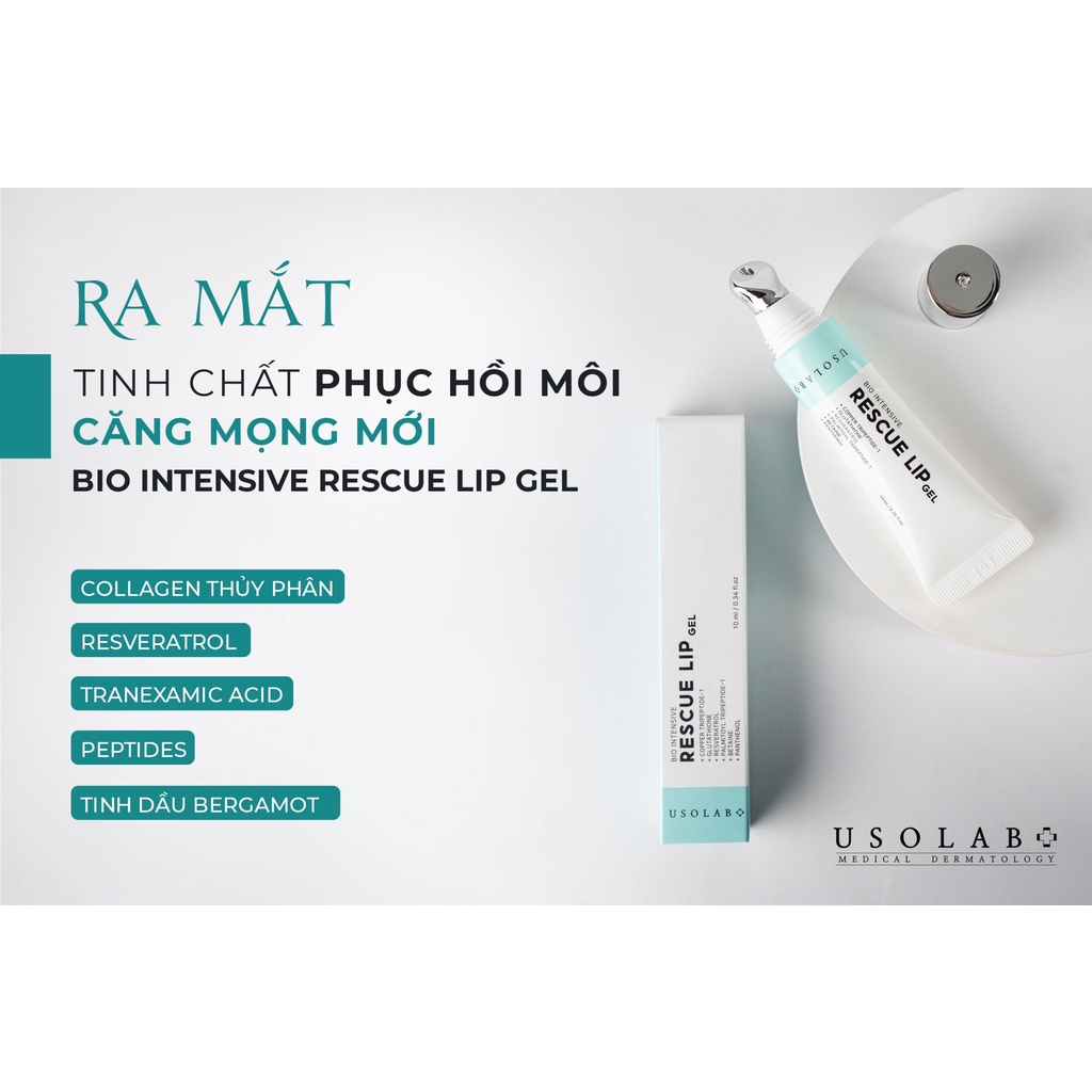 Tinh chất dưỡng căng mọng, làm hồng môi Usolab Rescue Lip Gel 10ml