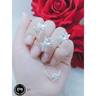 NHẪN HỒ LY PHONG THỦY BẠC TA CAO CẤP