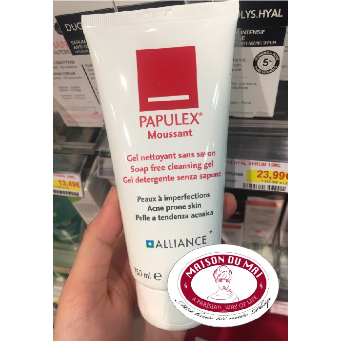 Sữa Rửa Mặt Papulex Moussant Soap Free Cleansing Gel (150ml)