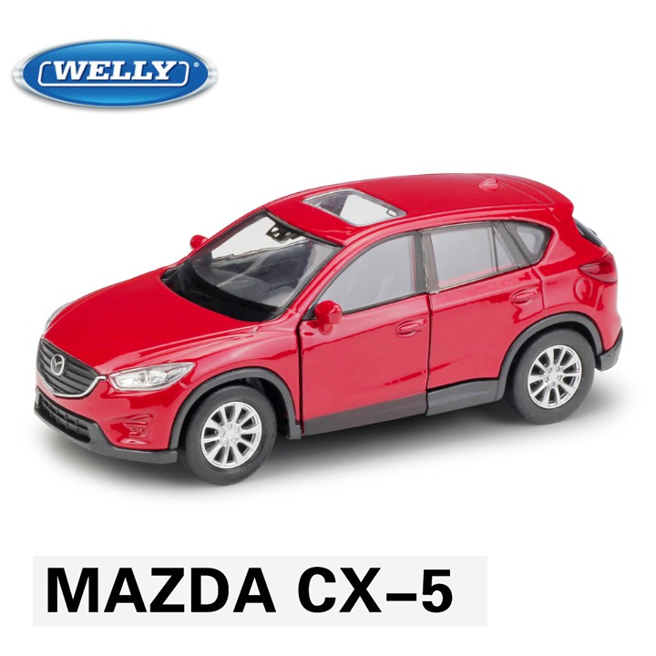 Mô hình xe ô tô Mazda CX5 tỉ lệ 1:36 xe bằng sắt chạy cót mở 2 cửa trước - xe ô tô đồ chơi trẻ em