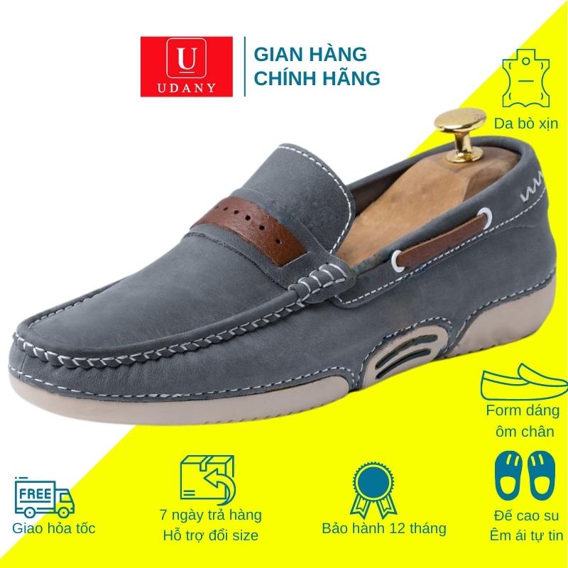 Giày Slipon Nam Da Bò UDANY Cao Cấp Giày Lười Kiểu Dáng Công Sở Thời Trang - GLN34