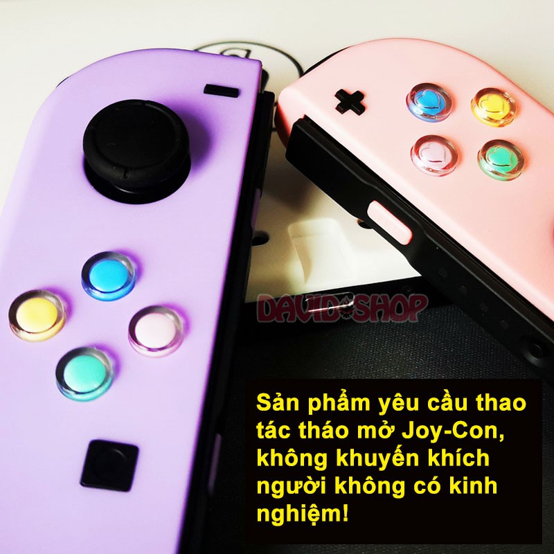 Nút trong suốt hình chìm trái tim cao cấp cho tay cầm Joy-Con - Nintendo Switch