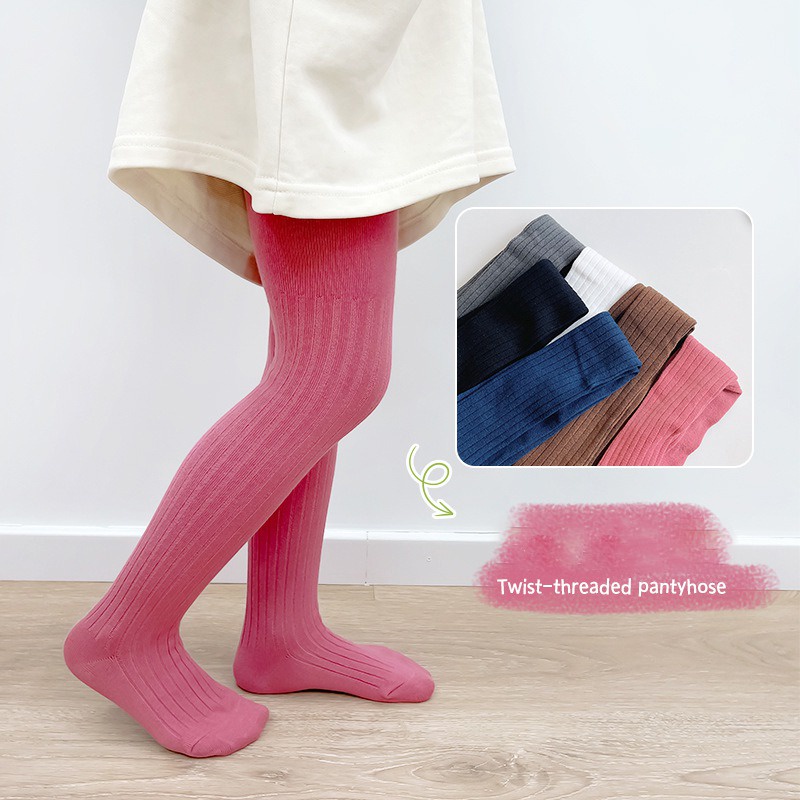 Quần Tất Trơn Màu Sắc Siêu Co Giãn Dành Cho Bé Gái