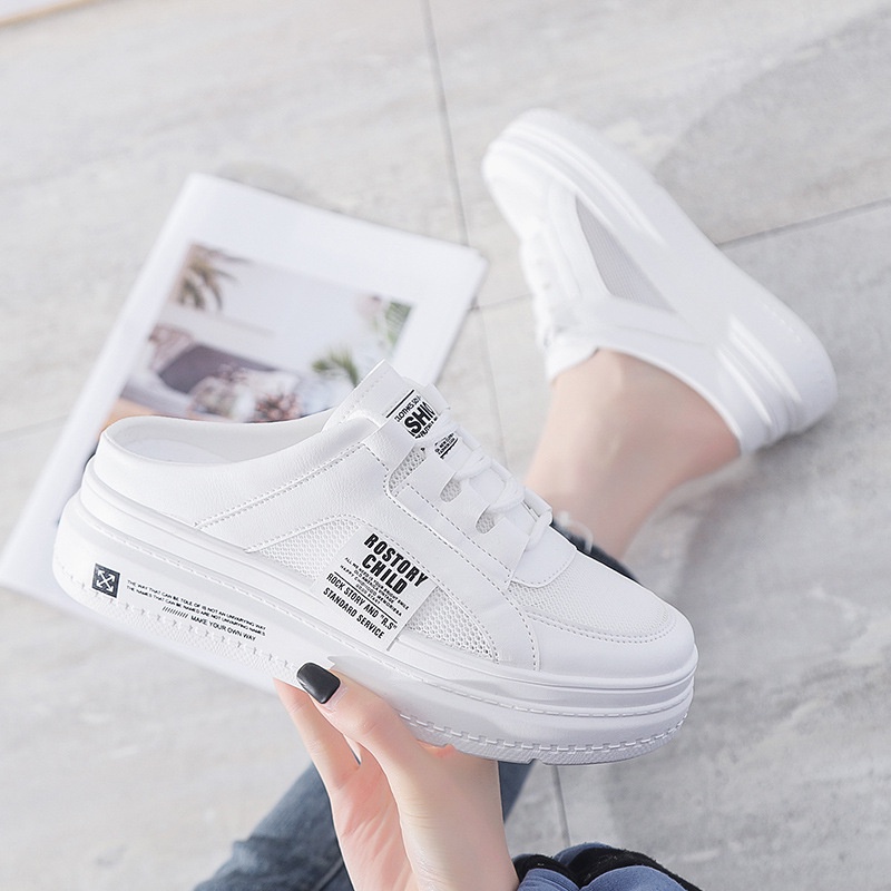 Giày Sục Nữ, Giày Đạp Gót Buộc Dây Phong Cách Ulzzang Nhiều Màu - G03