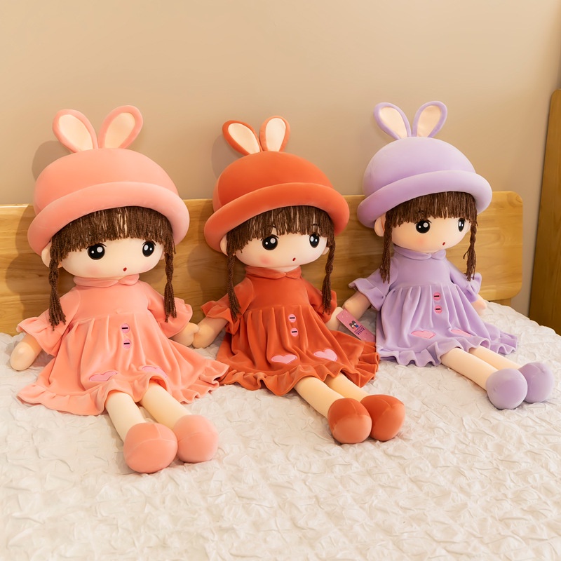 Gấu Bông Búp Bê Váy Nhung Tim Đủ Size Hàng Cao Cấp - Quà Tặng Dễ Thương Cho Bé