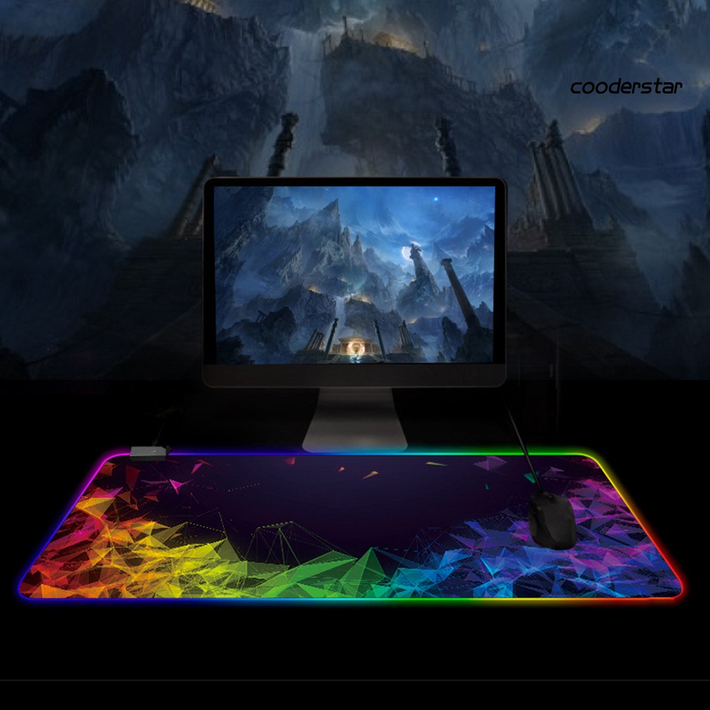 Miếng Lót Chuột Cao Su Chống Trượt Có Đèn Led Rgb Nhiều Màu