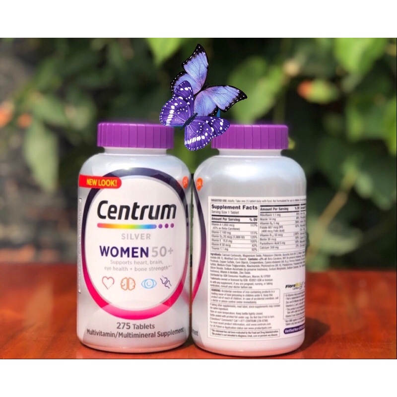 💜☔️ Viên uống Vitamin Tổng Hợp  Centrum Silver Multivitamin Women 50+ 275 viên — dành cho phụ nữ qua tuổi 50☔️💜