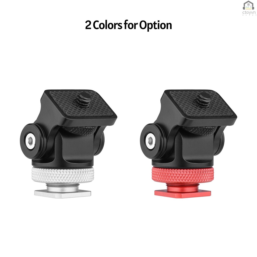 Đầu chuyển đổi Andoer xoay 360 độ với giao diện 1/4 inch cho màn hình đèn LED micro