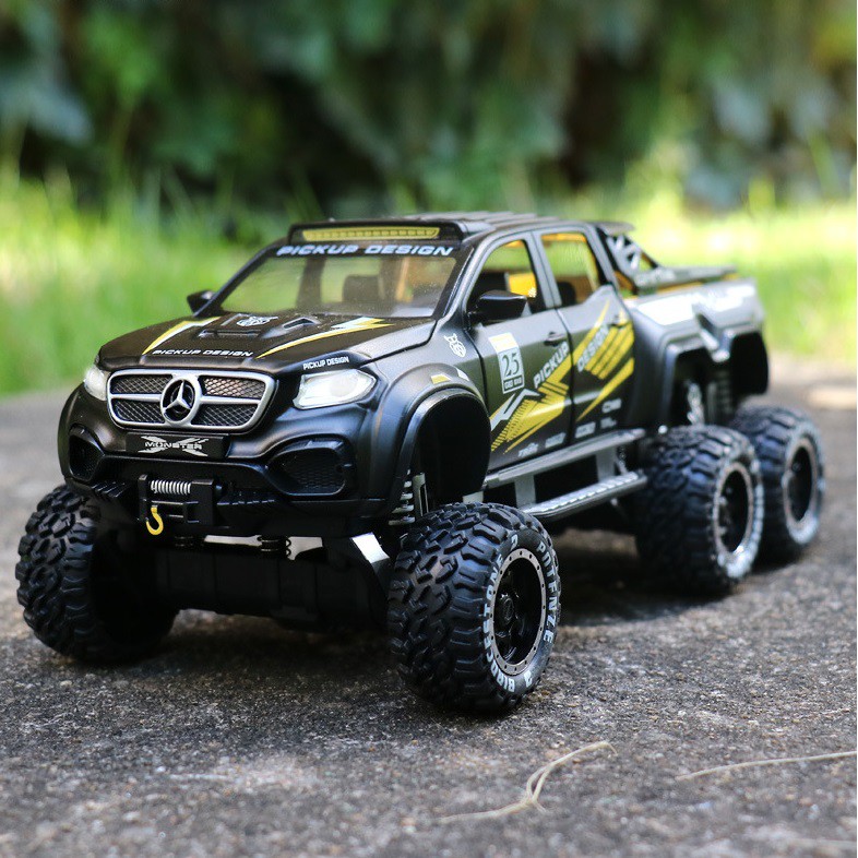 Ô tô Mô hình Mercedes Benz X-CLASS 6×6 Pickup Offroad tỉ lệ 1:28