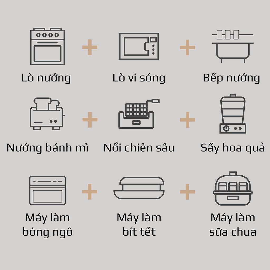 Nồi Chiên Không Dầu OLIVO AF15 - 16 Chức Năng - Dung Tích 15L - Công Suất 2000W