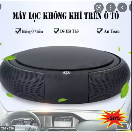 LỌC KHÔNG KHÍ TRÊN Ô TÔ, Máy Lọc Không Khí Khử Mùi Xe Hơi Cao Cấp KAW Làm Sạch Không Khí, Thiết Kế Đẹp Nhỏ Gọn