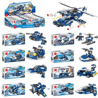 Lắp ráp xếp hình Lego  8 in 1 Trực Thăng Tàu CHiến