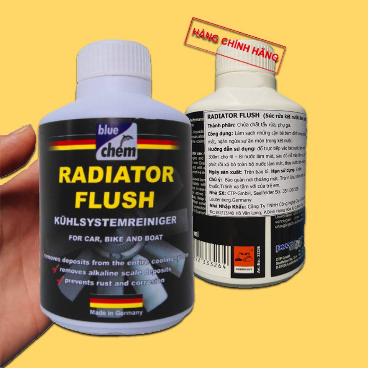 Dung dịch súc rửa két nước làm mát cho ô tô Bluechem Radiator Flush 300ml