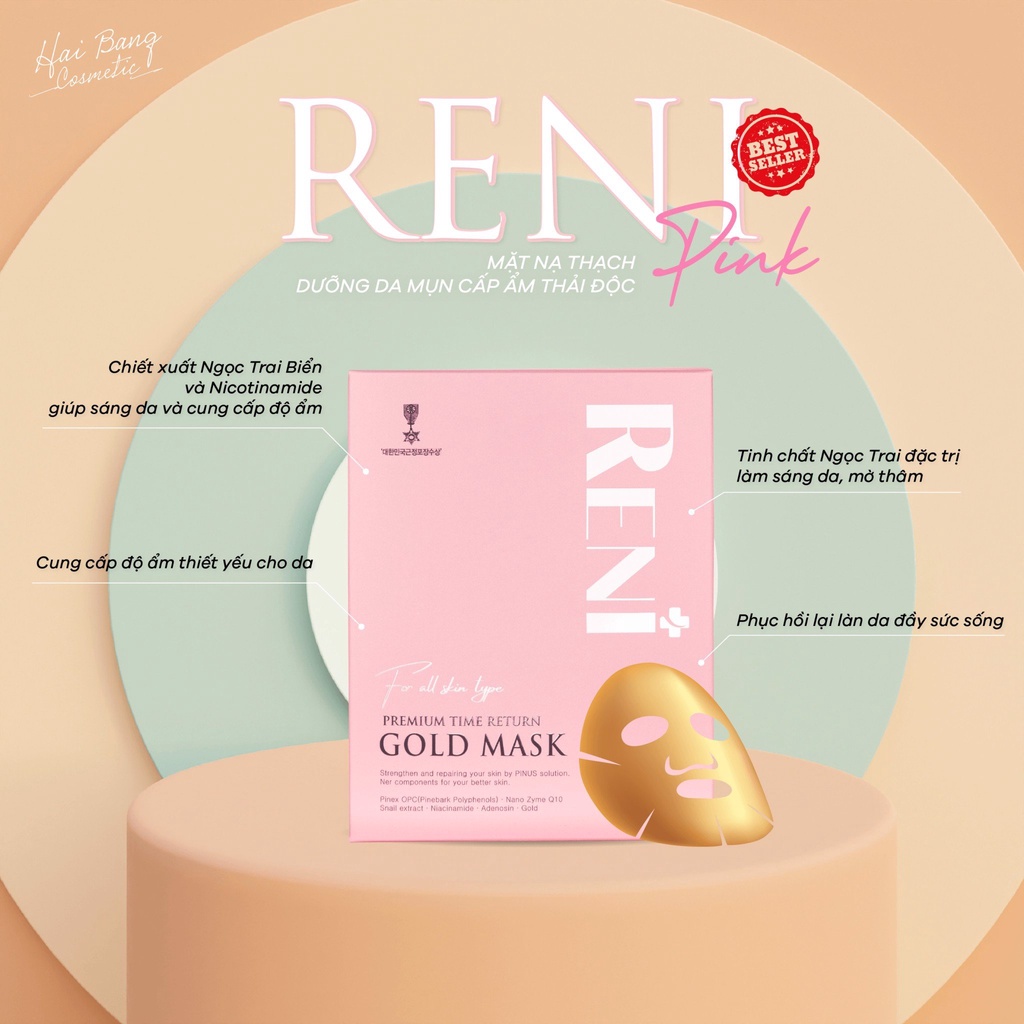 Mặt nạ tinh chất vàng cao cấp Reni Premium Time Return Gold Mask