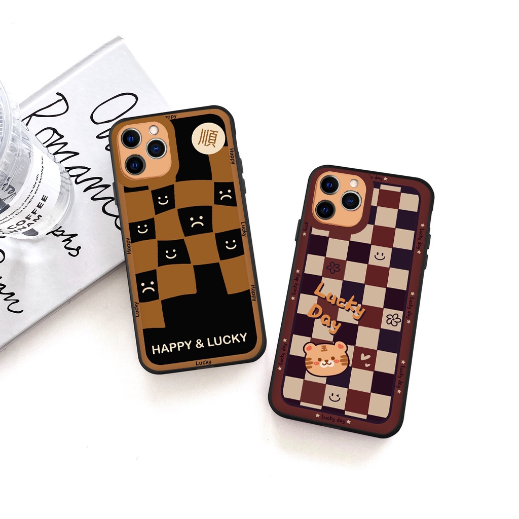 Ốp Điện Thoại iphone In Họa Tiết Caro Màu Nâu Kiểu độc đáo Cho Iphone 13 11 12 Pro Max X XR 7P 8PLUS XSMAX 6 PLUS