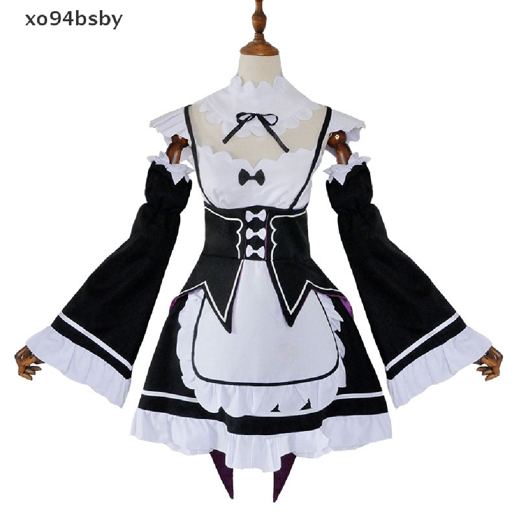 Bộ đồ hóa trang cô hầu gái anime Ram/ Rem chất lượng cao