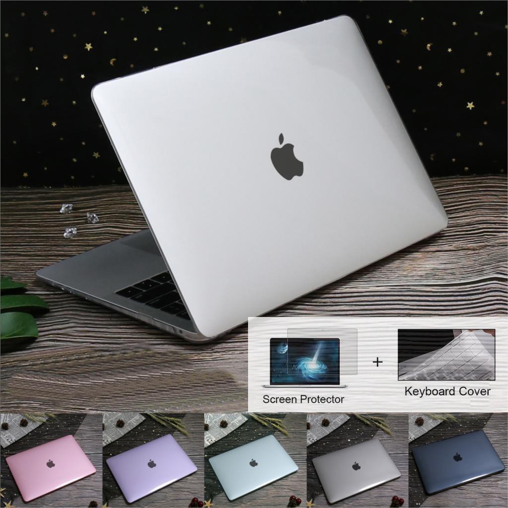 Ốp Lưng Nhựa Pc Cứng Cho Apple Macbook Air Pro 11 12 15-inch A1370 A1465 A1534 A1707 A1990 A1398 A1286 Screen Guard Protector Silicone Keyboard Cover Sleek Form Protection Case Hard Plastic Shell Computer Accessories